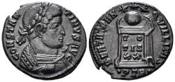 Ancient Coins - Constantine I 'the Great'. 307-337 AD. AE Follis (3.22g, 18mm). Treveri mint. Struck 323 AD. RIC 369