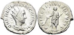 Ancient Coins - Herennius Etruscus, as Caesar. 250-251 AD. AR Antoninianus (3.74g, 23mm). Rome mint. Struck 250 AD. RIC 147c