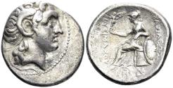 Ancient Coins - Thracian Kingdom. Lysimachos. 305-281 BC. AR Tetradrachm (17.07g, 28mm). Sardeis mint. Struck 297/6-286 BC. Thompson 82