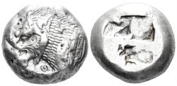Ancient Coins - Karia, Mylasa (?). Circa 520-490 BC. AR Stater (11.25g, 18mm). SNG Kayhan 929