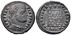 Ancient Coins - Constantine I 'the Great'. 307-337 AD. AE Follis (3.10g, 19mm). Cyzicus mint. Struck 326/7 AD. RIC 44