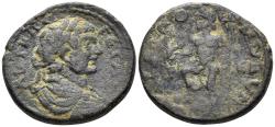 Ancient Coins - Decapolis. Rabbathmoba-Areopolis. Geta, 209-211 AD. AE 24mm (9.89g). Dated CY 105 (210/1 AD). Spijkerman 35