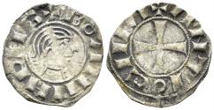 World Coins - Crusaders, Antioch. Bohémond III. Minority. 1149-1163. BI Denier (0.76g, 17mm). Class E. Metcalf, Crusades 346