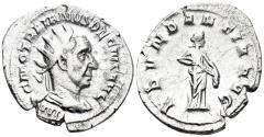 Ancient Coins - Trajan Decius. 249-251 AD. AR Antoninianus (3.07g, 24mm). Rome mint. Struck 250 AD. RIC 10b
