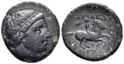 Ancient Coins - Macedonian Kingdom. Philip III Arrhidaios. 323-317 B.C. AE Unit (4.68g, 19mm). Miletos mint. Struck 323-319 BC. Price P64