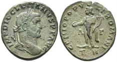 Ancient Coins - Diocletian. 284-305 AD. AE Follis (9.72g, 26mm). Treveri mint. Struck 296 AD. RIC 191