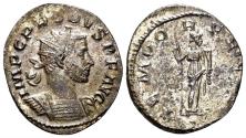Ancient Coins - Probus. 276-282 AD. AE Silvered Antoninianus (3.56g, 23mm). Lugdunum mint. Struck 277 AD. RIC 104