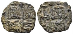 Ancient Coins - Constantine V. 741-775. AE Follis (2.23g, 19mm). Syracuse mint. Struck 757-65. SB 1569