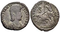 Ancient Coins - Constantius Gallus, Caesar. 351-354 AD. AE Centenionalis (5.31g, 22mm). Alexandria mint. Struck 351-4 AD. RIC 79
