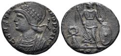 Ancient Coins - City Commemorative. 330-354 AD. AE Follis (2.13g, 17mm). Treveri mint. Struck 334/5 AD. RIC 554