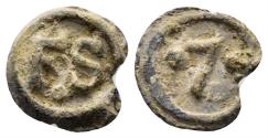 World Coins - South Italy & Sicily. Medieval Times. 13th-14th Century. PB Tessera (1.26g, 12mm). Banti, Tessere mercantili italiane