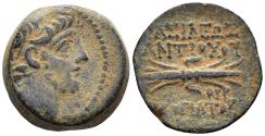 Ancient Coins - Seleukid Kingdom. Antiochos IX Eusebes Philopator (Kyzikenos). 114/3-95 BC. AE 18mm (6.99g). Antioch mint. Dated SE 199 (114/3 BC). SC 2364.1g
