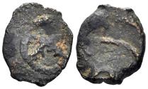 Ancient Coins - Judaea, Herodians. Herod I. 40-4 BC. AE 1/2 Prutah (0.81g, 13mm). Jerusalem mint. Struck circa 27-4 BC. Meshorer 55