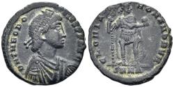 Ancient Coins - Theodosius I the Great. 379-388 AD. AE2 (5.22g, 21.5mm). Nicomedia mint. Struck 392-95 AD. RIC 46