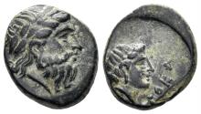 Ancient Coins - Mysia, Autokane. 3rd century BC. AE 10mm (1.02g). SNG BN 160 var.