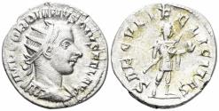 Ancient Coins - Gordian III. 238-244 AD. AR Antoninianus (4.01gm, 22mm). Antioch mint. Struck 242-244 AD. RIC 216