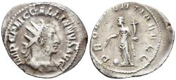 Ancient Coins - Gallienus. 253-268 AD. AR Antoninianus (3.23g, 24mm). Rome mint. Struck 255/6 AD. RIC 159