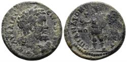 Ancient Coins - Lydia, Saitta. Septimius Severus, 193-211 AD. AE 25mm (9.41 gm). Andronikos, archon, 194-195 AD. SNG von Aulock 3098