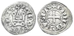 World Coins - France, Royal. Philippe III le Hardi (the Bold) or Philippe IV le Bel (the Fair). Struck 1270-1285 or 1285–1314. BI Obole tournois à la O rond (0.49g, 17mm). Struck 1290-5. Dupless