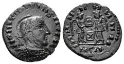 Ancient Coins - Constantine I 'the Great'. 307-337 AD. AE Follis (2.00g, 17.5mm). Balkan ‘barbaric’ issue. Imitating Siscia mint. Cf. RIC 53 (for prototype)