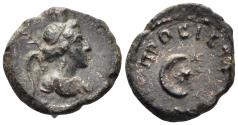 Ancient Coins - Moesia Inferior, Nikopolis ad Istrum. Circa 106-150 AD. AE Hemiassarion (1.88g, 14mm). Appareantly unpublished