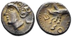 Ancient Coins - Celtic Northeast Gaul. Sequani. 1st Century BC. AR Quinarius (1.99g, 12mm). DT 3243