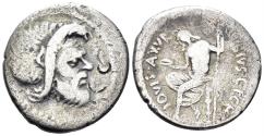 Ancient Coins - Vibius C.f. C.n. Pansa Caetronianus. 48 BC. AR Denarius (3.51g, 18mm). Rome mint. Crawford 449/1a