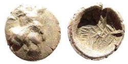 Ancient Coins - Achaemenid Empire. Time of Dareios I. Circa 510-486 BC. AR (0.19 gm, 6mm). Unpublished