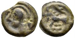 Ancient Coins - Gallia Belgica, Senones. Circa 100-60 BC. Cast Potin (3.83 gm, 19mm). LT 7388