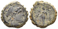 Ancient Coins - Seleukid Kingdom. Alexander I Balas. 152-145 BC. AE Serrate (6.39 gm, 19mm). Antioch mint. SC 1793.3