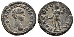 Ancient Coins - Pisidia, Palaeopolis. Caracalla as Caesar. 196-198 AD. AE 18mm (4.34g). Von Aulock, Pisidien I 1098-1089