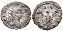 Ancient Coins - Gallienus. 253-268 AD. AE Silvered Antoninianus (3.56g, 21mm). Rome mint. Struck 262 AD. RIC 227