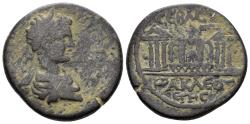 Ancient Coins - Pontos, Sebastopolis. Caracalla. 198-217 AD. AE Tetrassarion (11.83 gm, 27mm). Dated CY 208 (205/6 AD). RG 14