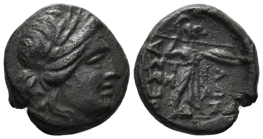 Ancient Coins - Thessaly, Thessalian League. 2nd half of the 2nd century BC. AE Trichalkon (8.46 gm, 20mm). Tima–, magistrate. Rogers 15