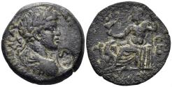 Ancient Coins - Seleucis and Pieria, Gabala. Caracalla. 198-217 AD. AE Triassarion (9.72g, 27mm). Lindgren III 1190; for countermark, see Howgego 573