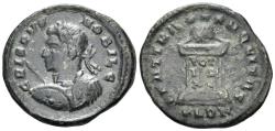 Ancient Coins - Crispus, Caesar. 316-326 AD. AE Follis (3.65g, 20.5mm). Londinium mint. Struck 323/4 AD. RIC 279