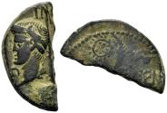 Ancient Coins - Augustus. 27 BC-14 AD. AE Halved As (5.68g, 26mm). Nemausus mint. Struck 10 AD or later. RIC 155