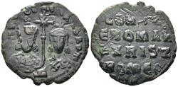 Ancient Coins - Constantine VII Porphyrogenitus, with Romanus I. 913-959. AE Follis (4.99g, 24mm). Constantinople mint. Struck 931-44. SB 1762