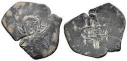 Ancient Coins - Alexius III. 1195-1203. Billon Aspron Trachy (3.07g, 26mm). Constantinople mint. SB 2012