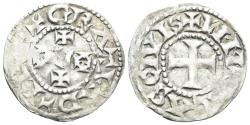 World Coins - France, Feudal. Limoges. In the name of Eudes. 10th-12th Centuries AR Denier (1.62 gm, 23mm). Boudeau 388
