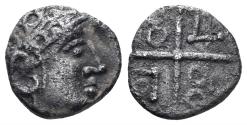 Ancient Coins - Celtic Northeast Gaul. Sequani. 1st Century BC. Circa 80-50 BC. AR Hemiobol (0.43g, 8mm). Imitating Massalia. LT 2172