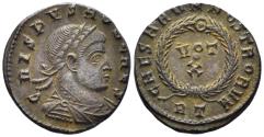 Ancient Coins - Crispus, Caesar, 316-326 AD. AE Follis (3.18g, 18mm). Rome mint. Struck 321 AD. RIC 234