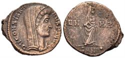 Ancient Coins - Divus Constantine I. Died 337 AD. AE4 (1.83g. 17mm). Nicomedia mint. Struck 347/8 AD. RIC 54
