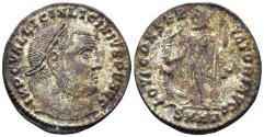 Ancient Coins - Licinius I. 308-324 AD. AE Silvered Follis (3.45g, 21mm). Heraclea mint. Struck 313/4 AD. RIC 6