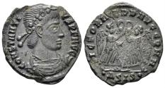 Ancient Coins - Constantius II. 337-361 AD. AE Follis (1.63g, 15mm). Siscia mint. Struck 347/8 AD. RIC 185
