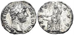 Ancient Coins - Hadrian. 117-138 AD. AR Denarius (2.61g, 18.5mm). Rome mint. Struck 134-8 AD.
