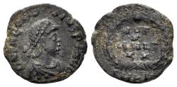 Ancient Coins - Theodosius I. 379-395 AD. AE4 (1.18 gm, 14mm). Cyzicus mint. Struck 378-383 AD. RIC 21c