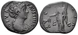 Ancient Coins - Diva Faustina I. Died 140-141 AD. AE As (11.86g, 28mm). Rome mint. Struck circa 146 AD. RIC 1172