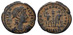 Ancient Coins - Constantius II. 337-361 AD. AE Follis (1.56g, 16mm). Alexandria mint. Struck 337-41 AD. RIC 19