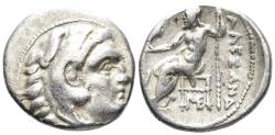 Ancient Coins - Macedonian Kingdom. Alexander III ‘the Great’. 336-323 BC. AR Drachm (4.18g, 17mm). Lampsakos mint. Struck circa 310-301 BC. Price 1417